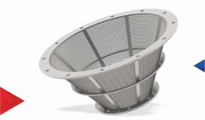 Jew - Wedge Wire Screen Conical Baskets